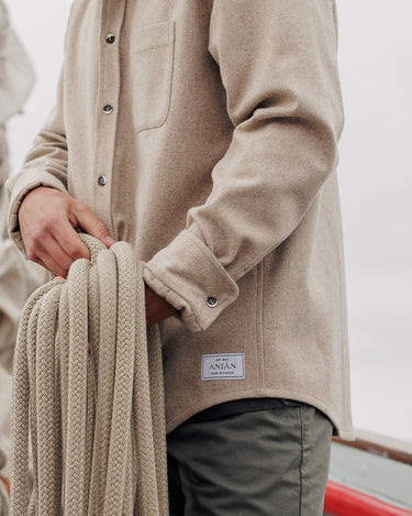 melton wool shirt