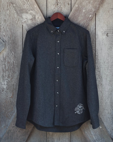 The Wild Rose Melton Wool Shirt (M)